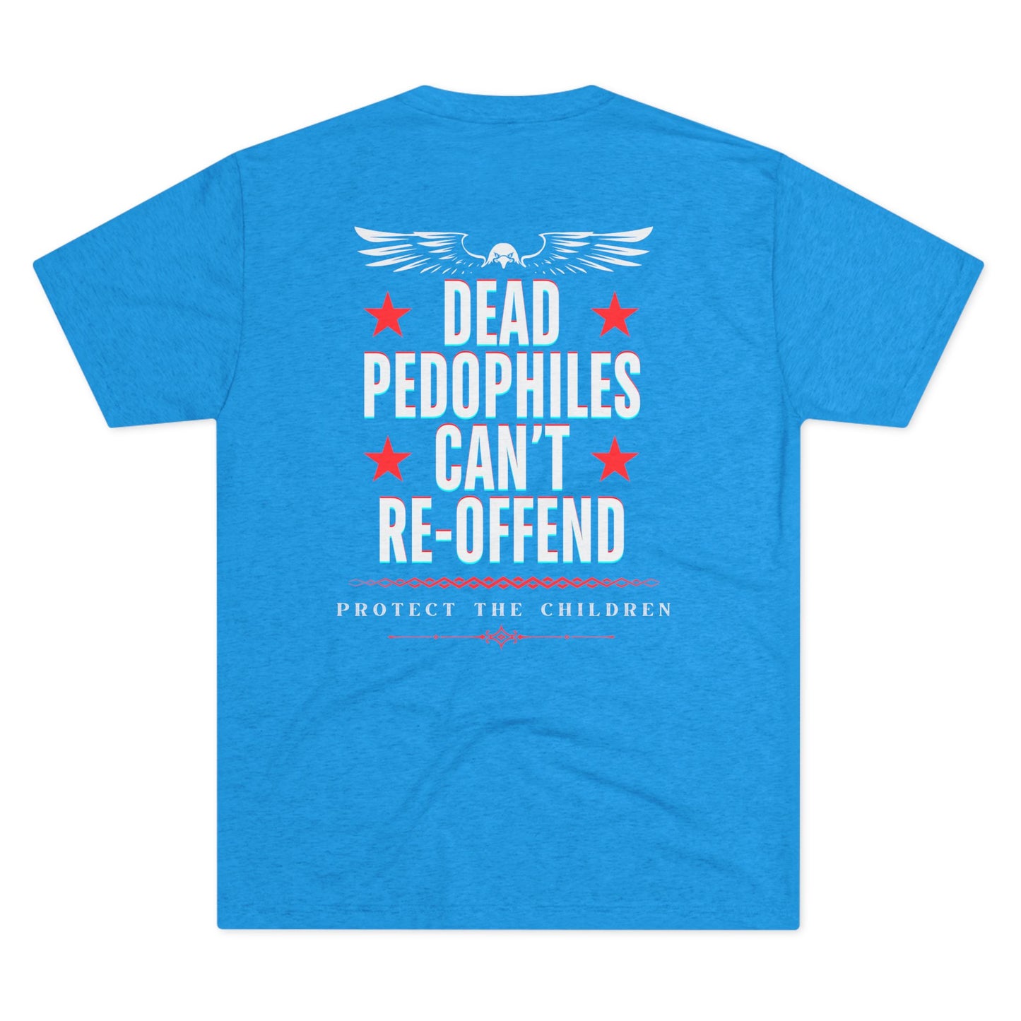 Anti-Pedophile Jersey T-shirt - ATHLETIC FITTED Unisex - Reverse Design