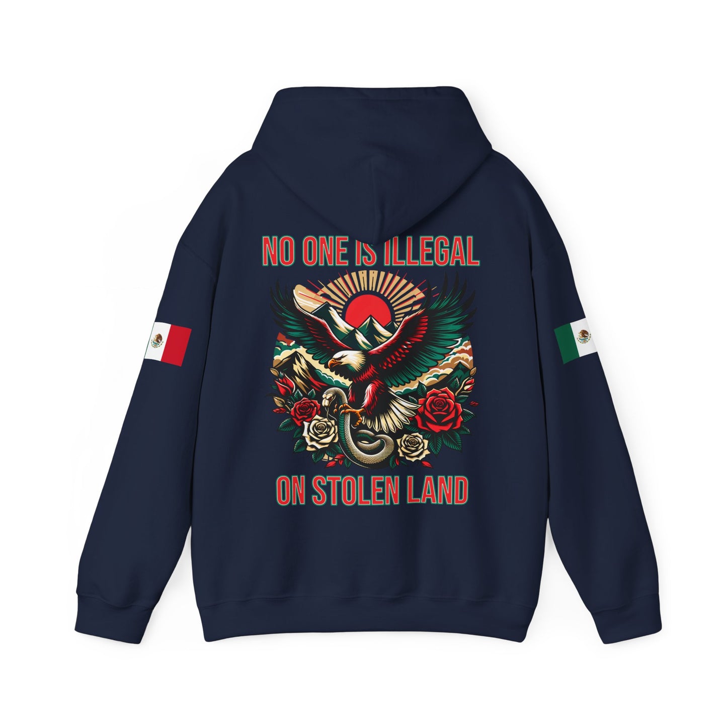 No One is Illegal on Stolen Land Pull Over Unisex Hoodie