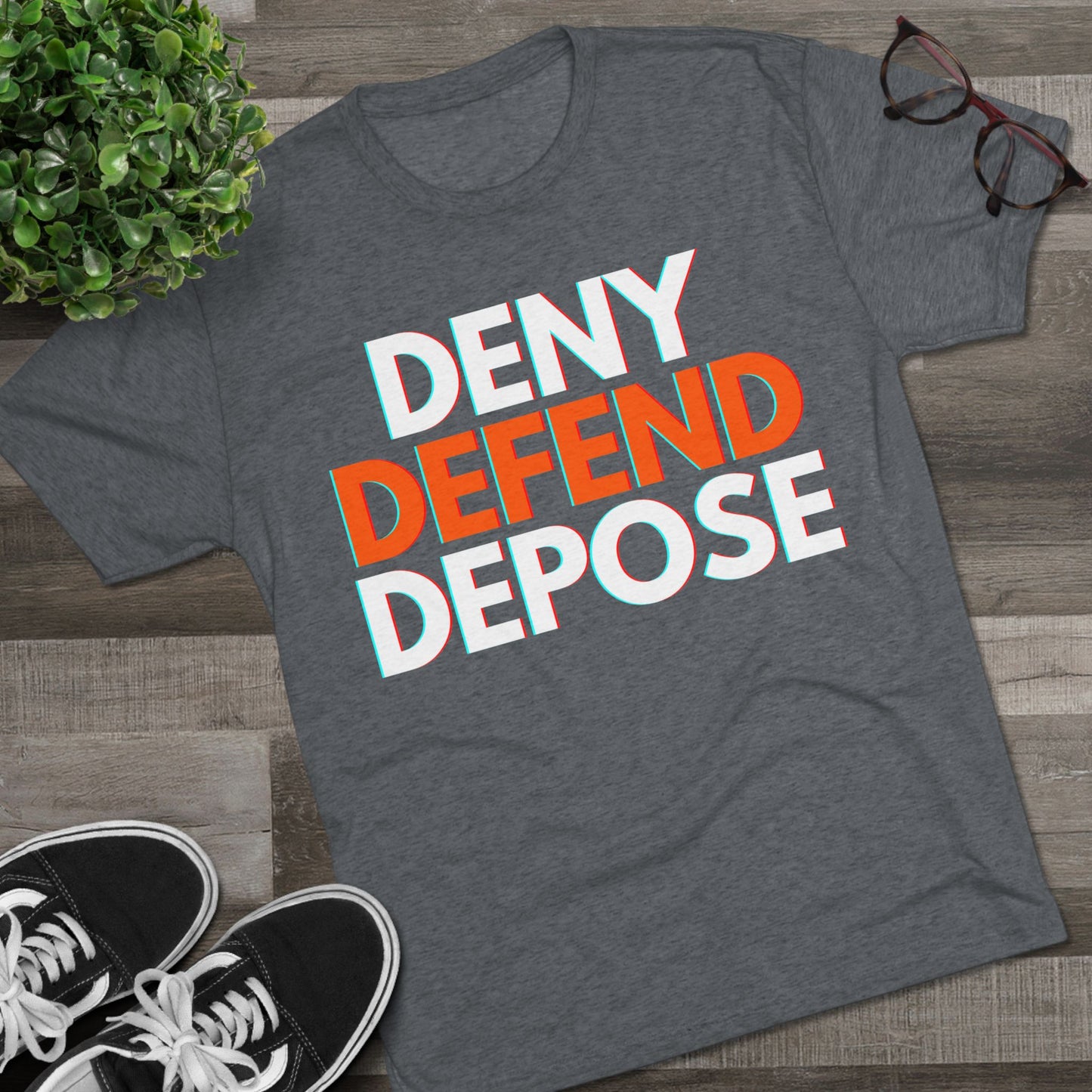 DENY DEFEND DEPOSE - ATHLETIC FITTED Tri-Blend Tee Unisex Shirt
