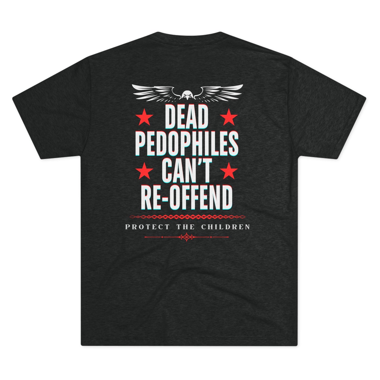 Anti-Pedophile Jersey T-shirt - ATHLETIC FITTED Unisex - Reverse Design