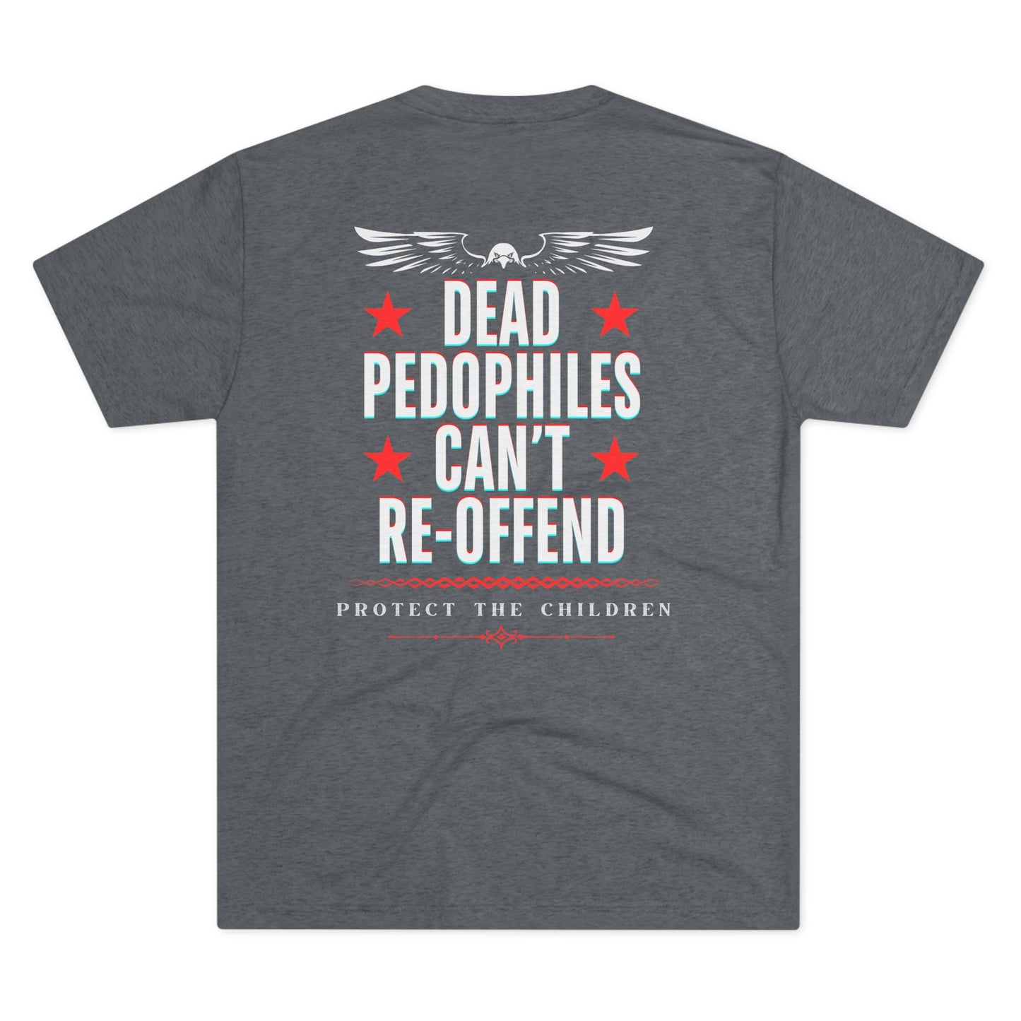 Anti-Pedophile Jersey T-shirt - ATHLETIC FITTED Unisex - Reverse Design