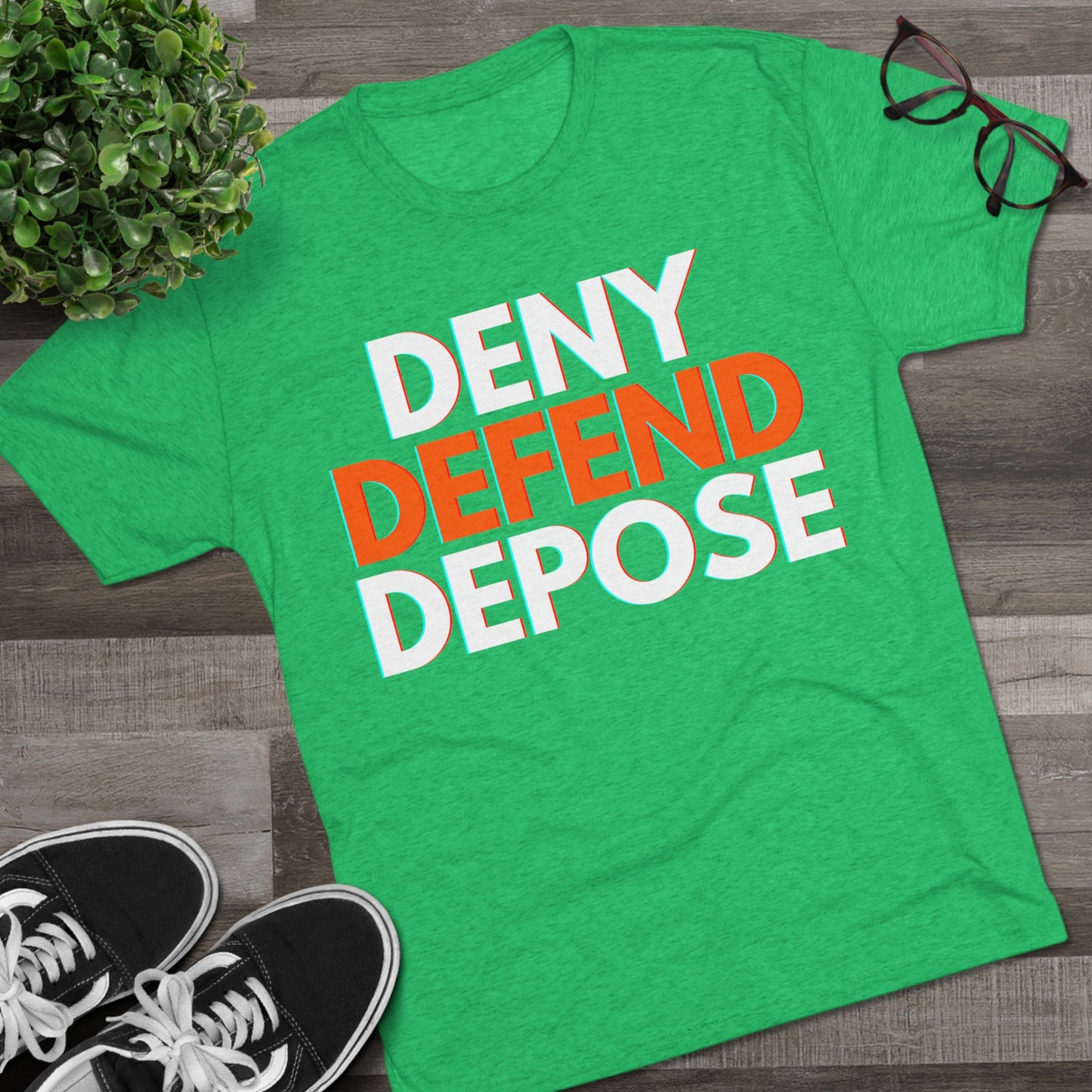 DENY DEFEND DEPOSE - ATHLETIC FITTED Tri-Blend Tee Unisex Shirt