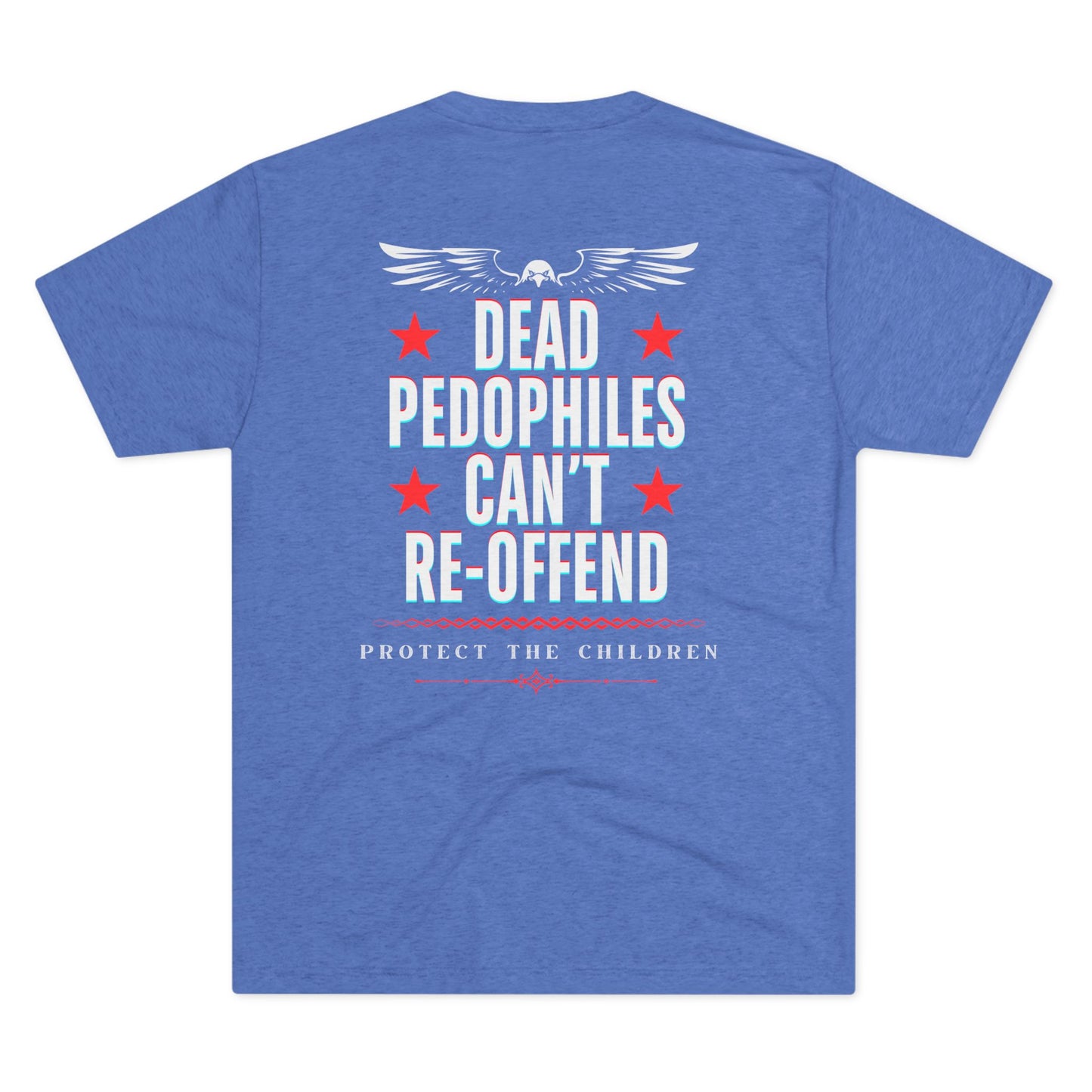 Anti-Pedophile Jersey T-shirt - ATHLETIC FITTED Unisex - Reverse Design