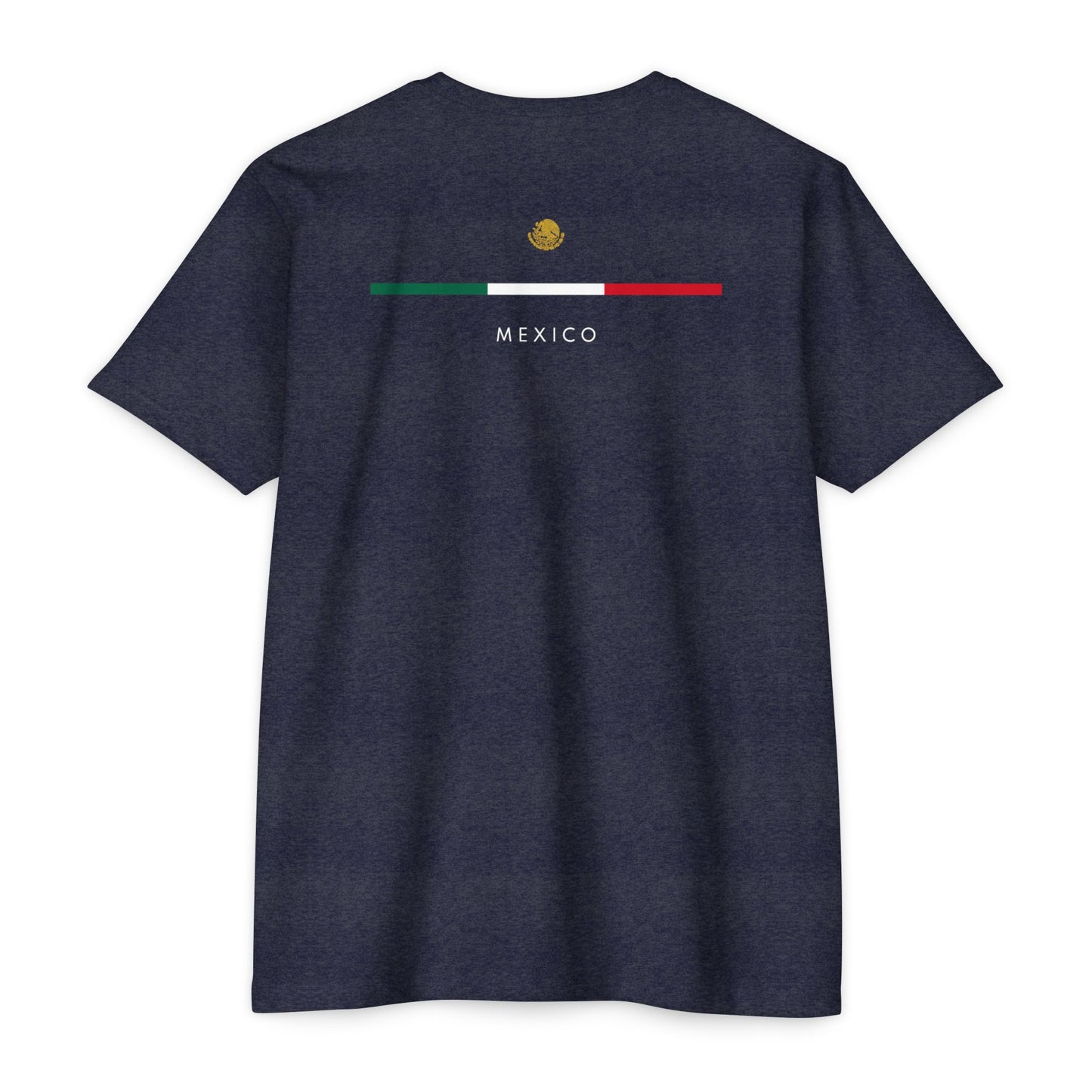 VIVA MEXICO RED, WHITE, GREEN "COLOR, FRONT & BACK"- Jersey T-shirt