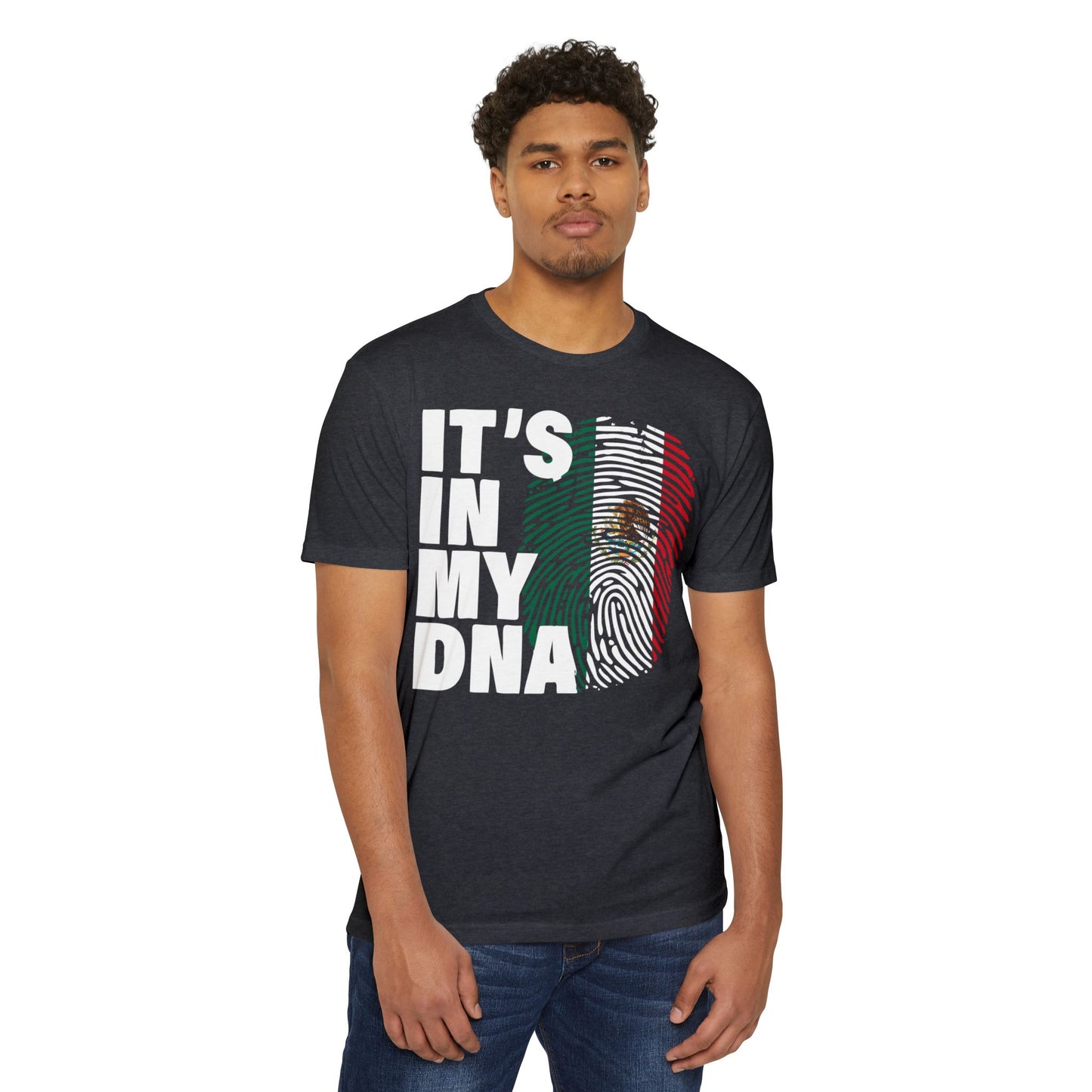 Mexican Pride It's In My DNA Fitted T-shirt - Unisex, Cinco de Mayo, Hispanic Heritage, Nationality Gift, Latino Apparel