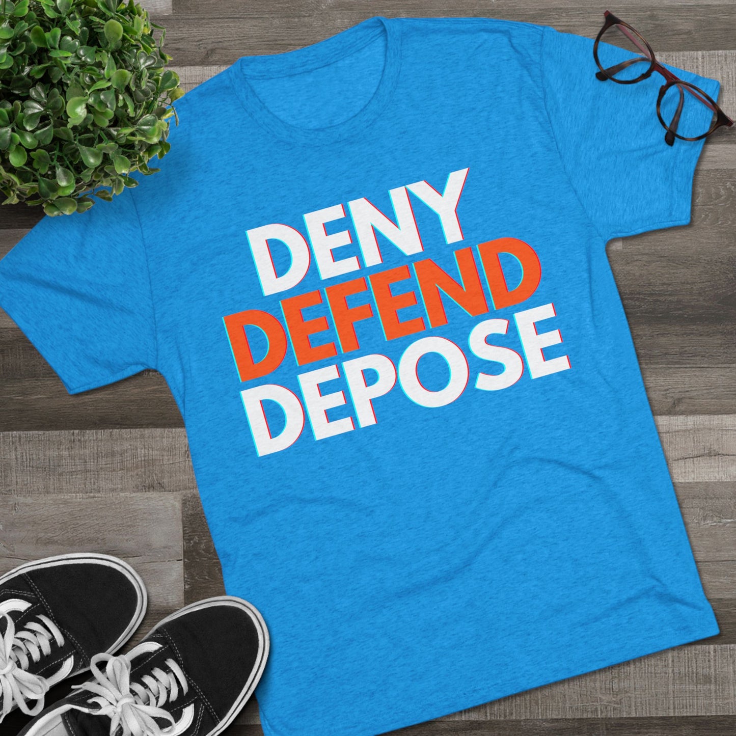 DENY DEFEND DEPOSE - ATHLETIC FITTED Tri-Blend Tee Unisex Shirt