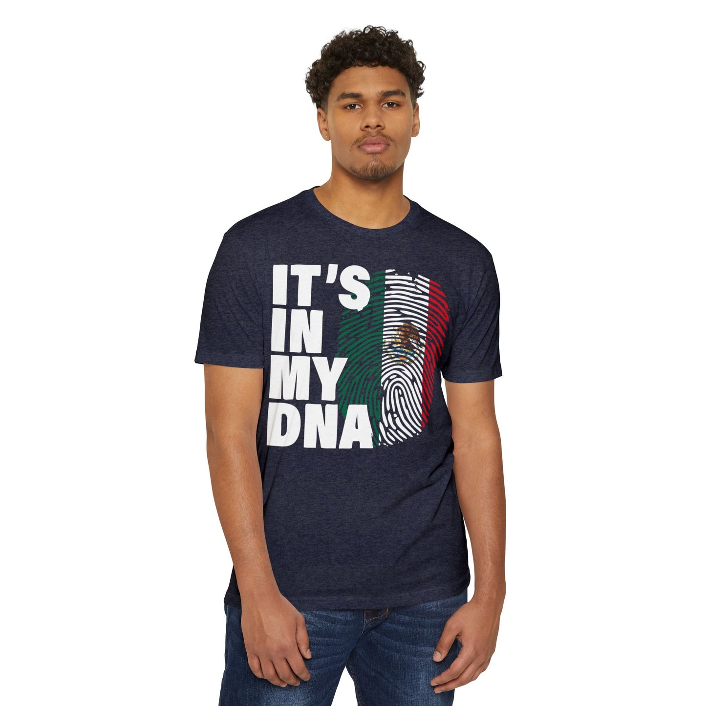 Mexican Pride It's In My DNA Fitted T-shirt - Unisex, Cinco de Mayo, Hispanic Heritage, Nationality Gift, Latino Apparel