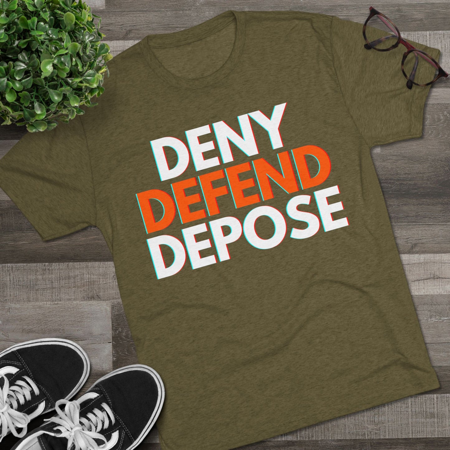 DENY DEFEND DEPOSE - ATHLETIC FITTED Tri-Blend Tee Unisex Shirt