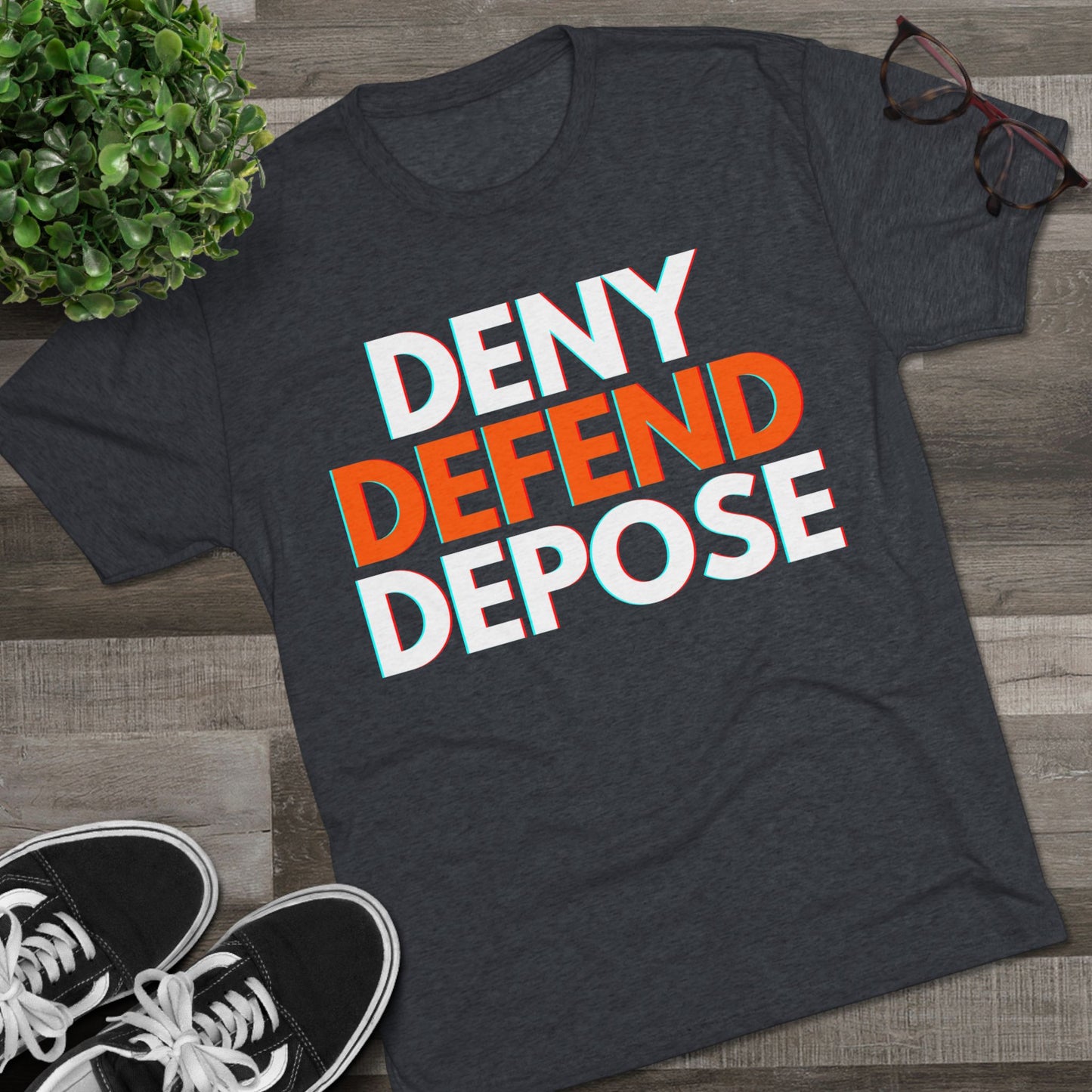DENY DEFEND DEPOSE - ATHLETIC FITTED Tri-Blend Tee Unisex Shirt