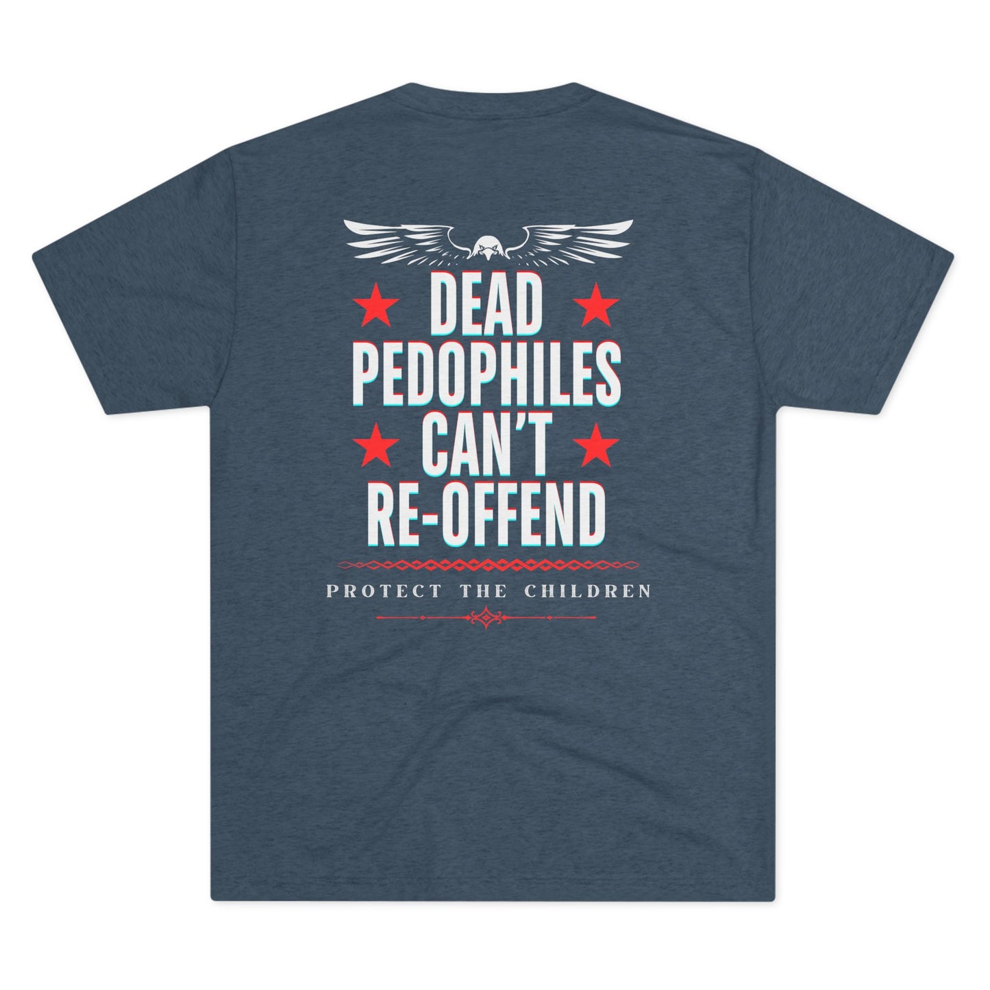 Anti-Pedophile Jersey T-shirt - ATHLETIC FITTED Unisex - Reverse Design