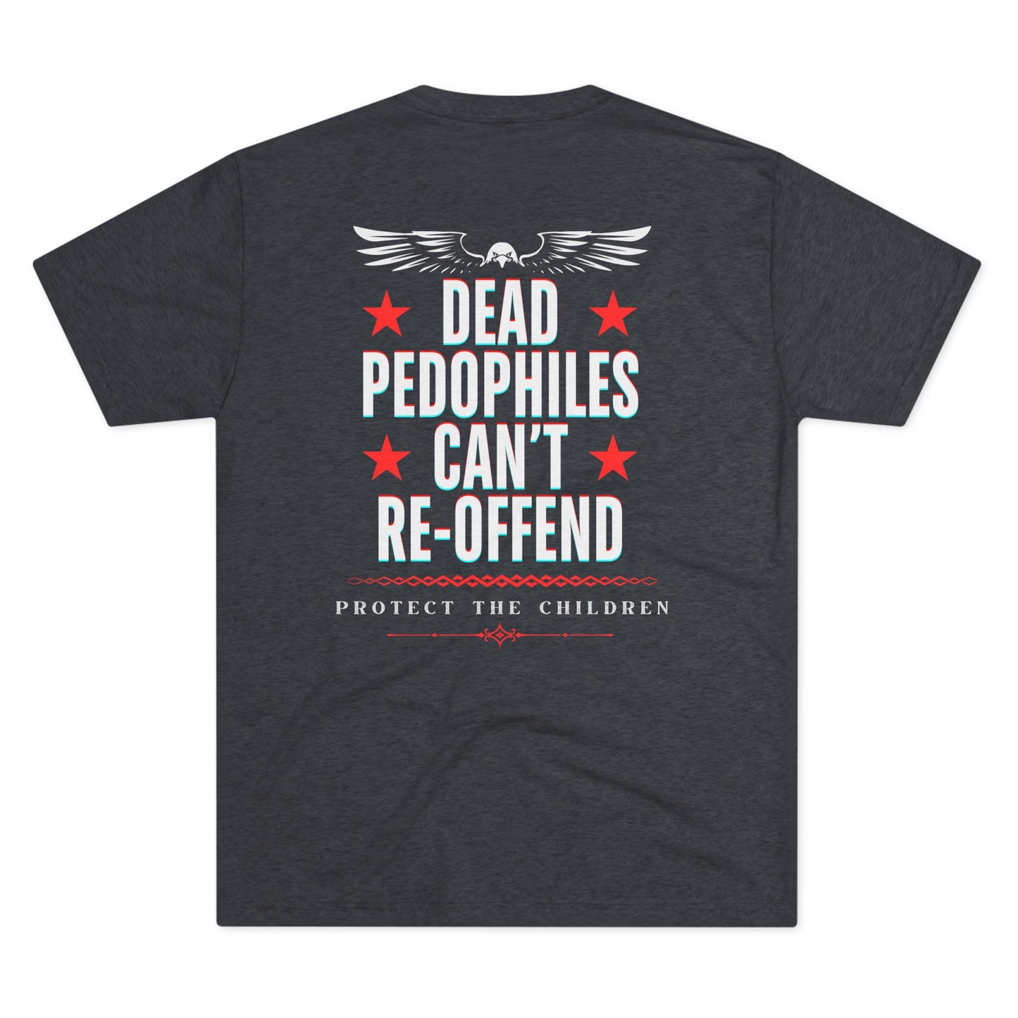 Anti-Pedophile Jersey T-shirt - ATHLETIC FITTED Unisex - Reverse Design