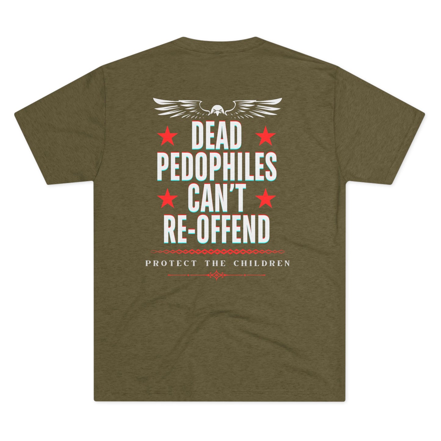 Anti-Pedophile Jersey T-shirt - ATHLETIC FITTED Unisex - Reverse Design
