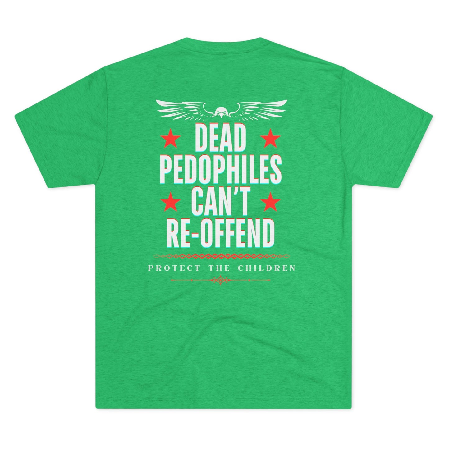 Anti-Pedophile Jersey T-shirt - ATHLETIC FITTED Unisex - Reverse Design