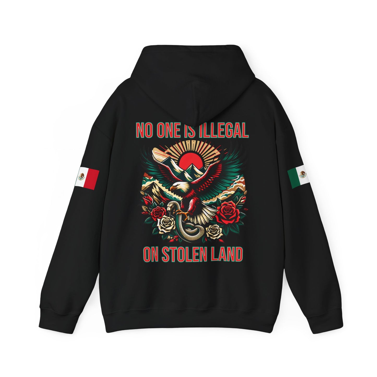 No One is Illegal on Stolen Land Pull Over Unisex Hoodie