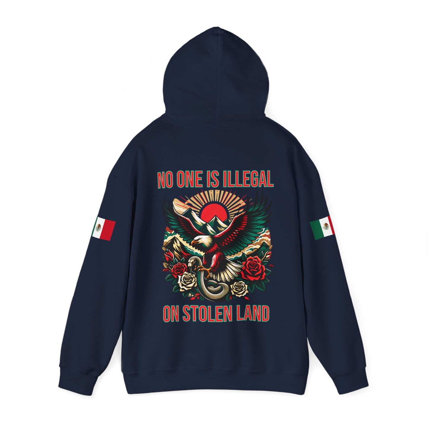 No One is Illegal on Stolen Land Pull Over Unisex Hoodie
