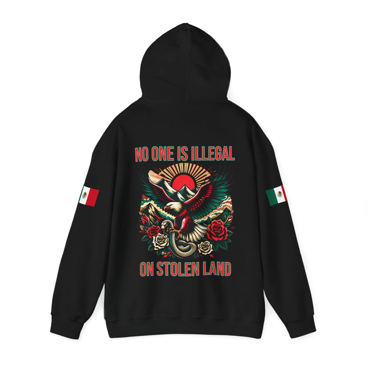 No One is Illegal on Stolen Land Pull Over Unisex Hoodie