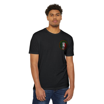VIVA MEXICO RED, WHITE, GREEN "COLOR, FRONT PATCH & BACK"-  Jersey T-shirt