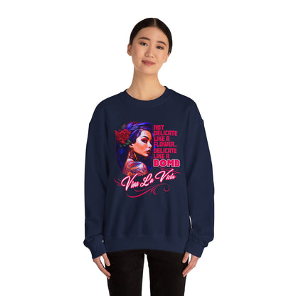 Delicate like a bomb! - Unisex Heavy Blend™ Crewneck Sweatshirt