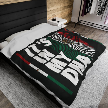 Throw Blanket Mexican Pride Cozy Velveteen Plush - It's in my DNA!