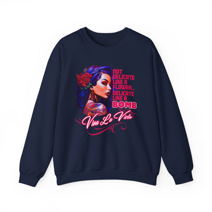Delicate like a bomb! - Unisex Heavy Blend™ Crewneck Sweatshirt
