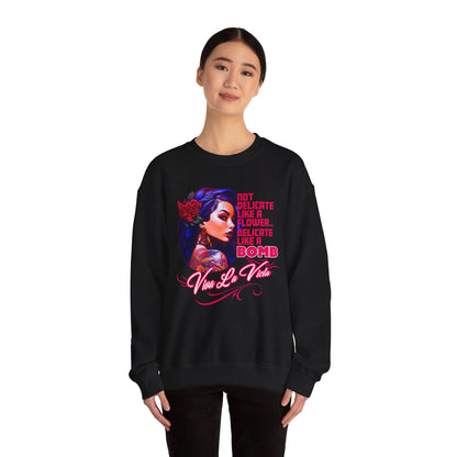 Delicate like a bomb! - Unisex Heavy Blend™ Crewneck Sweatshirt